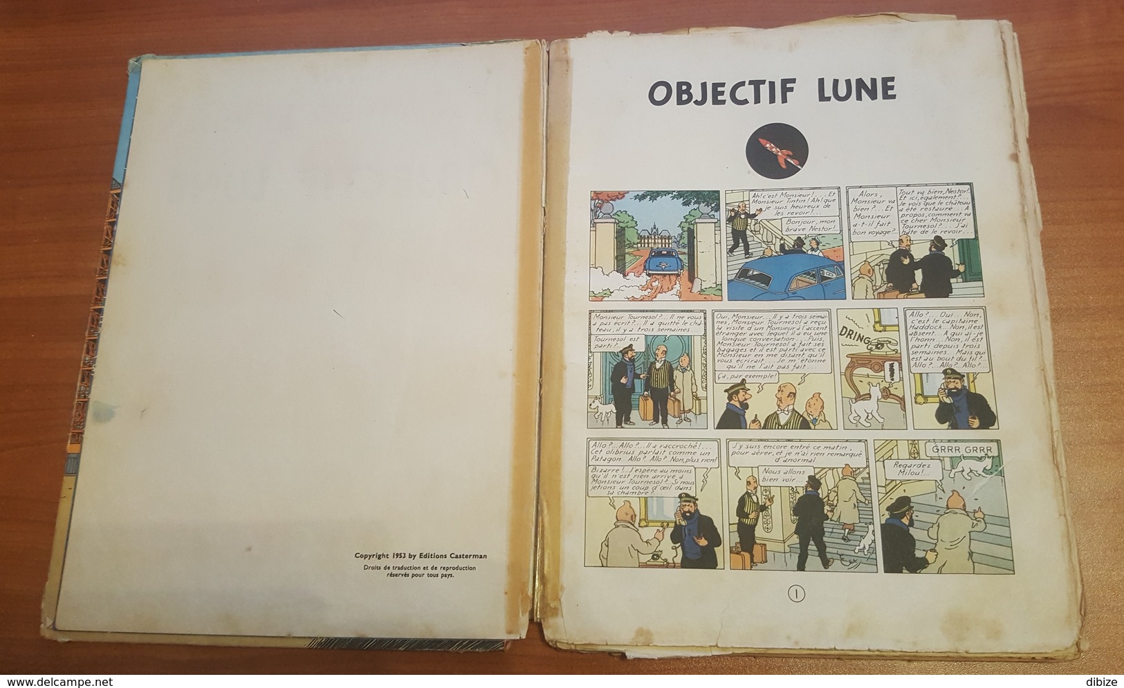 8 BD. Tintin. De Collection. Etat Moyen à Très Moyen.