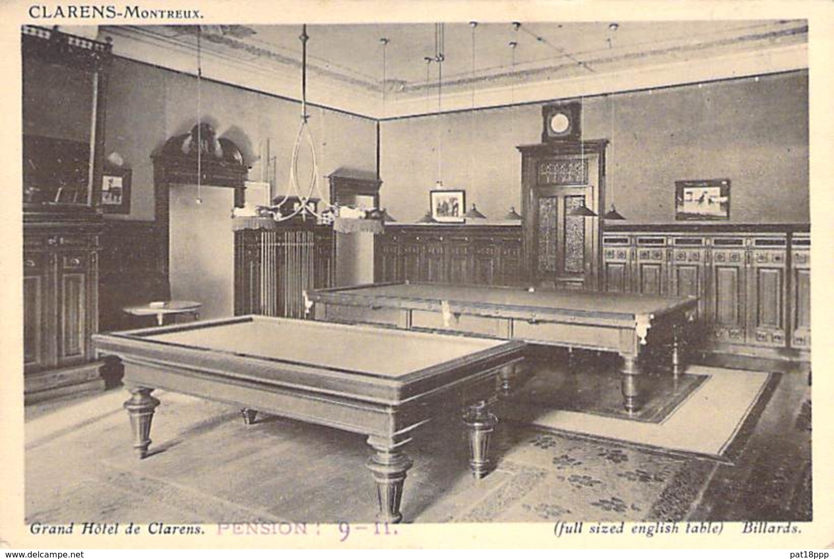 BILLARD Billiards ( Suisse VD Vaud ) CLARENS MONTREUX : Grand Hotel De Clarens - CPA - Biljart Billar Biliardo Bilhar - Autres & Non Classés