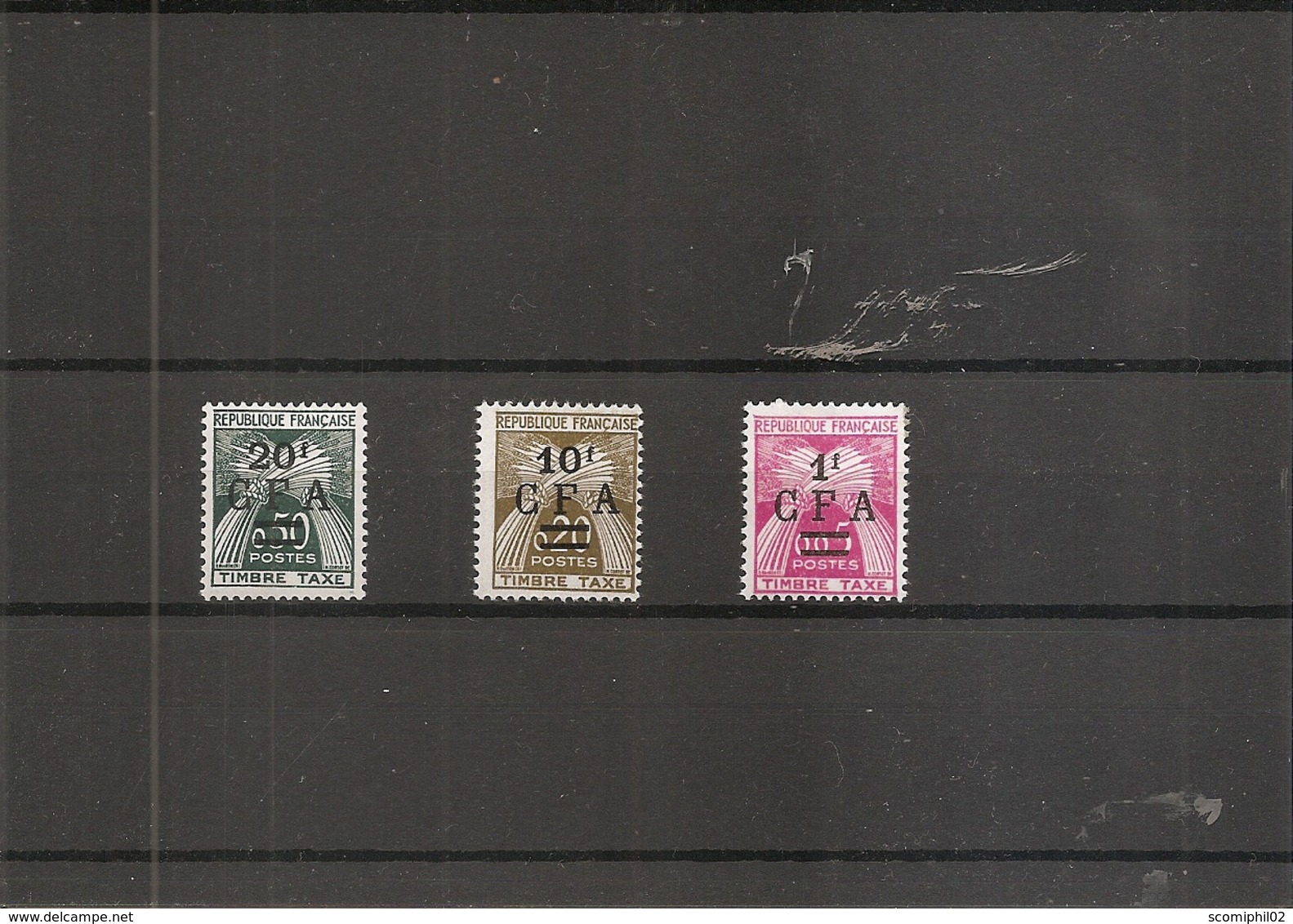 Réunion ( Taxes 45/47 X -MH) - Timbres-taxe