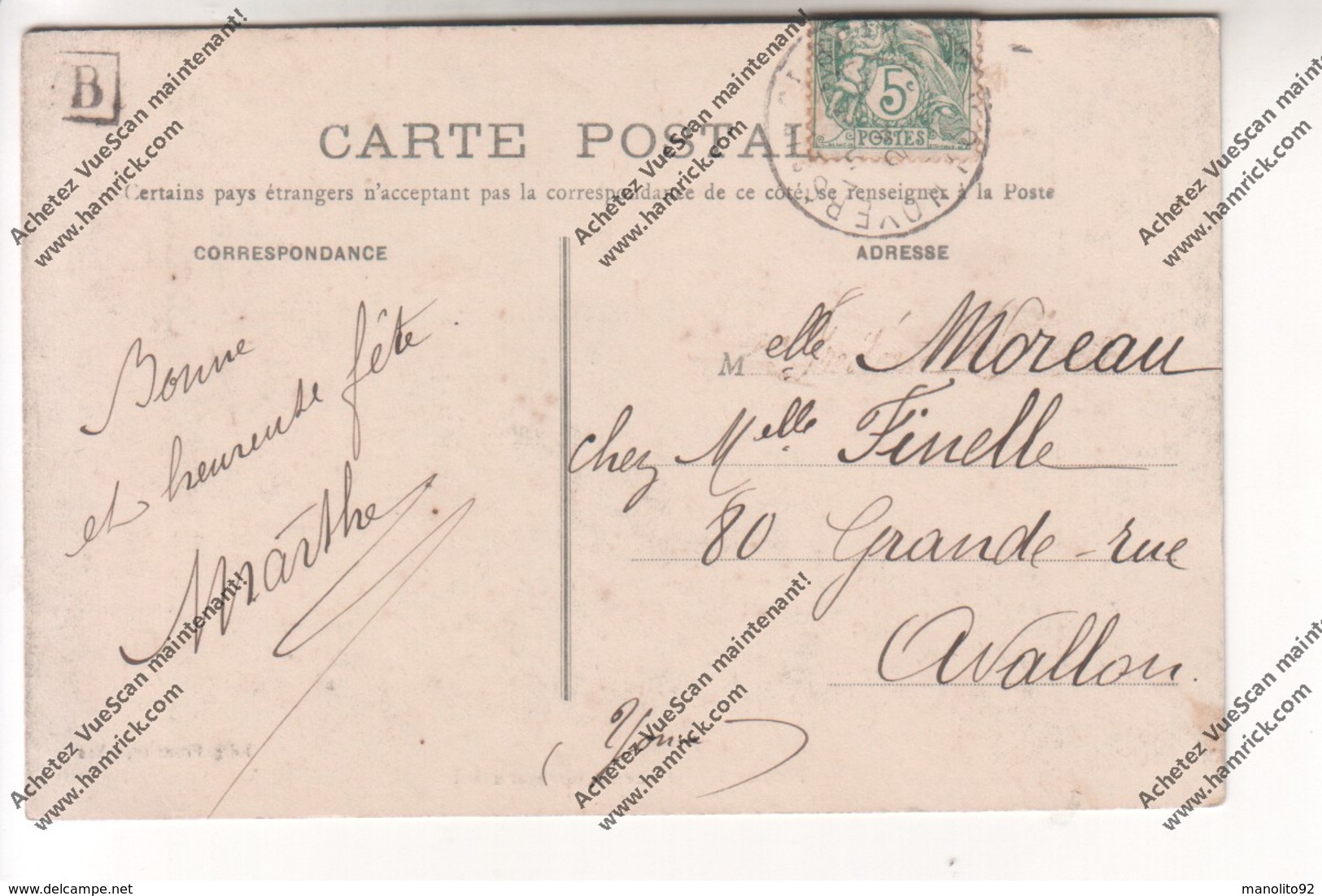 CPA NOYERS (89) : Place Du Grenier à Sel (café Du Centre FRONTIER BUSSY) (envoyée à Avallon) Marquage Postale B - Noyers Sur Serein