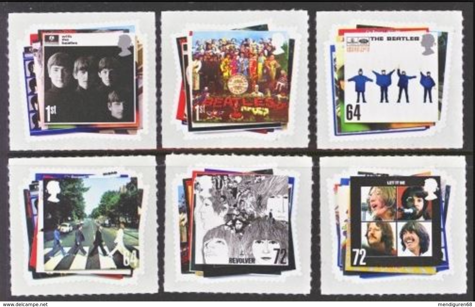 GROSSBRITANNIEN GRANDE BRETAGNE GB  2007 THE BEATLES SET 6V MNH SG 2686-91 SC 2421-26 MI 2474-79 YT 2827-32 - Blocks & Kleinbögen