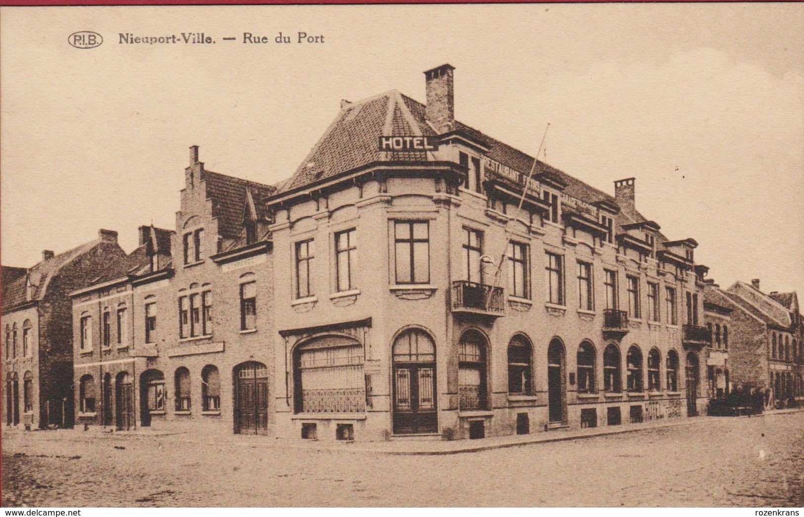 Nieuwpoort Nieuport Rue Du Port Hotel Restaurant Fryns (En Très Bon Etat) (In Zeer Goede Staat) - Nieuwpoort