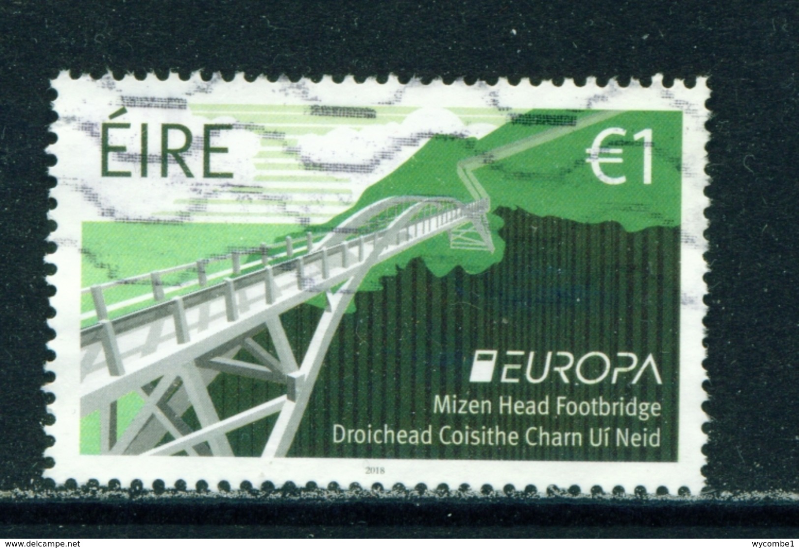IRELAND - 2018 Europa 1 Euro  Used As Scan - Usados