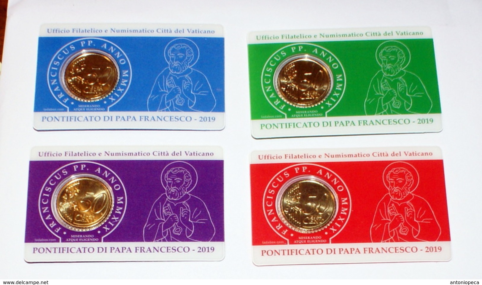 VATICAN 2019, THE STAMPS & COIN CARDS COMPLETE SET - Vaticano