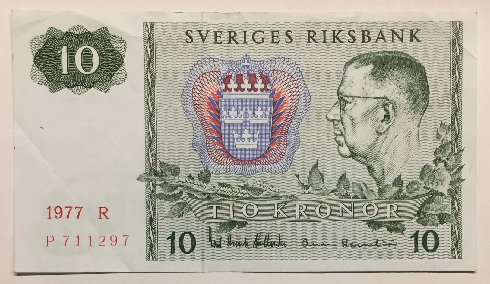 Sveriges Riksbank - Tio Kronor - 1977 - Suède