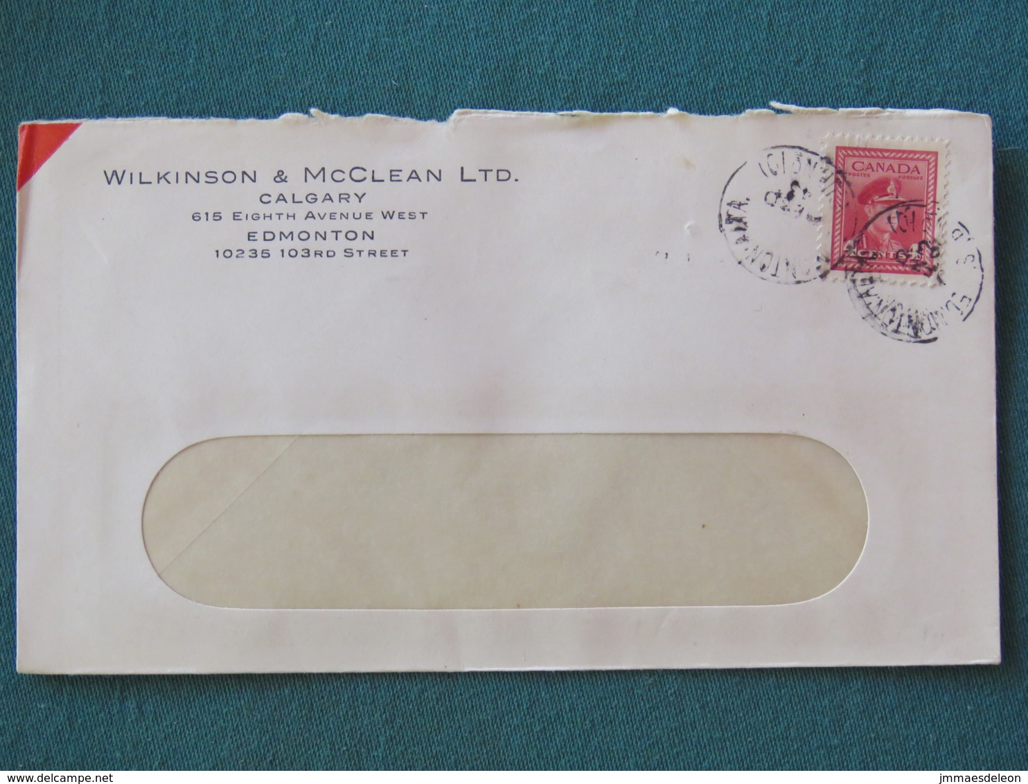Canada 1944 Cover Edmonton To Alberta - King George VI - Lettres & Documents