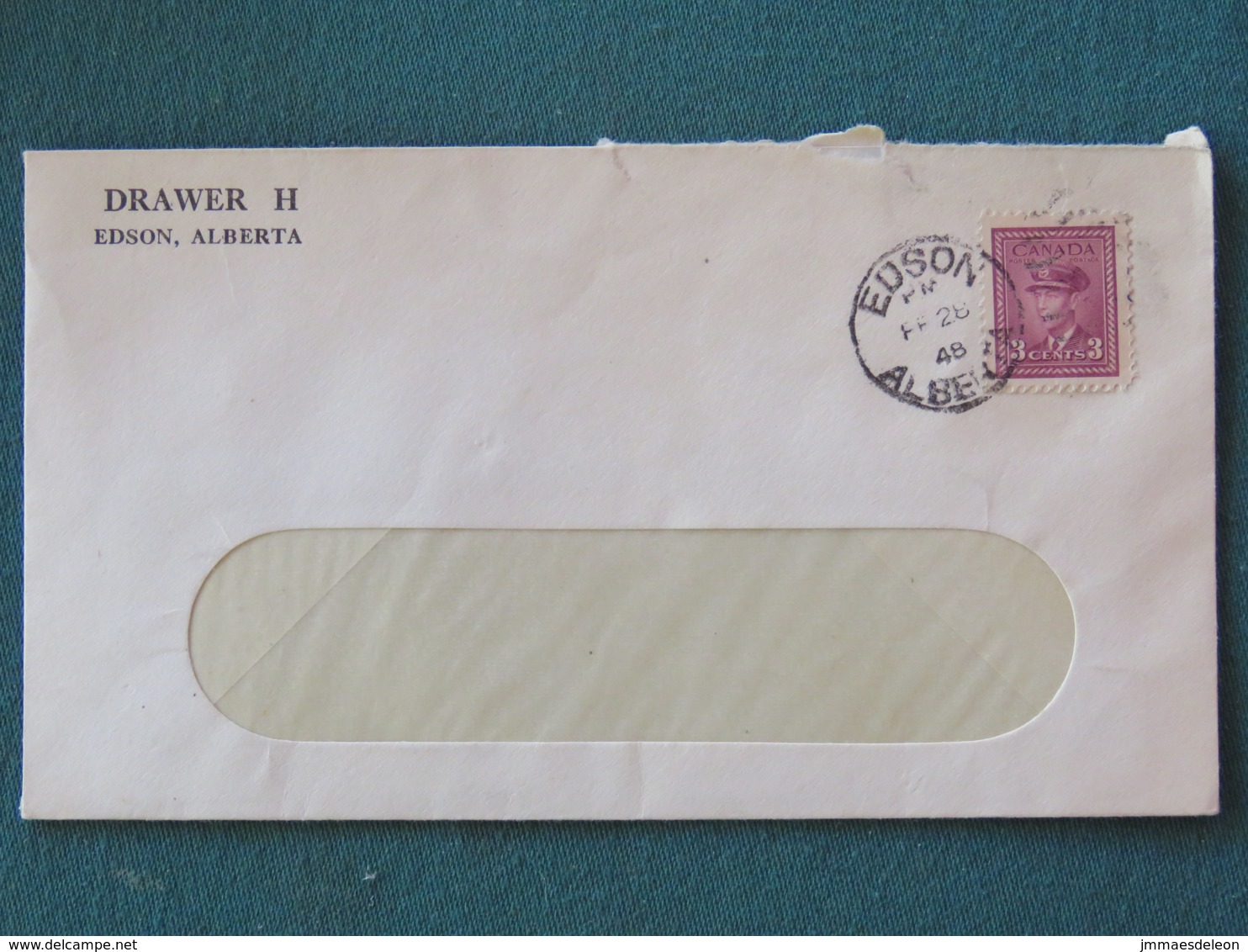 Canada 1948 Cover Edson - Drawer Logo - King George VI - Lettres & Documents