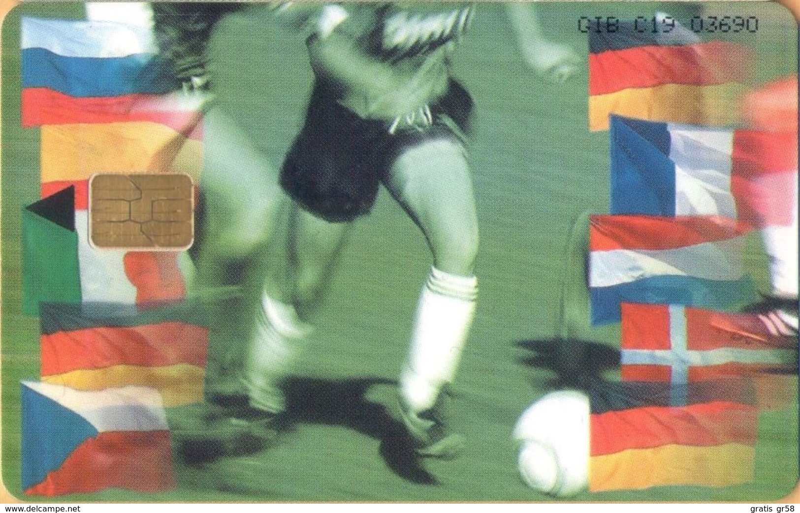 Gibraltar - GIB-C-19, European Football Cup, Soccer, 5000ex, 2000, Used As Scan - Gibraltar