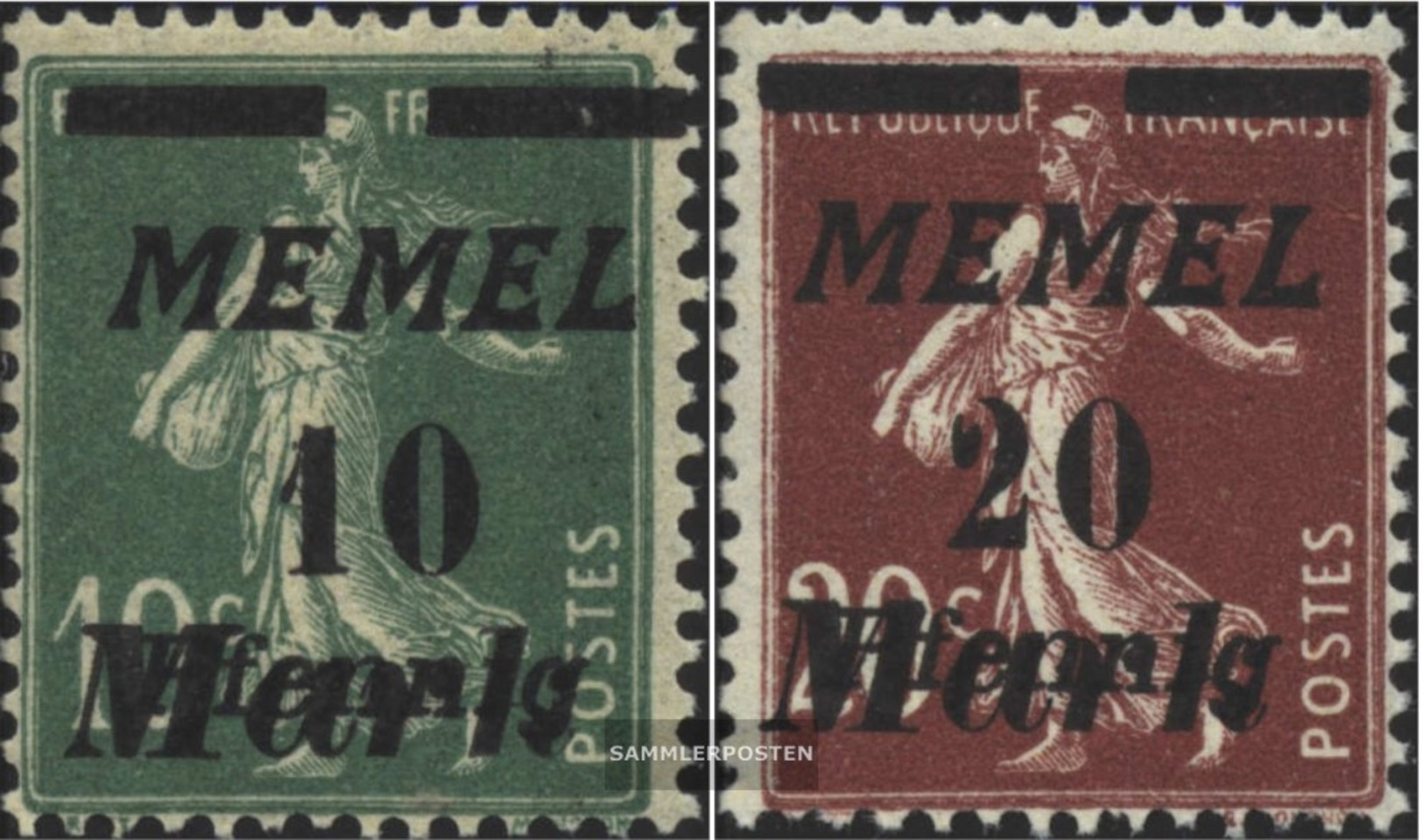 Memelgebiet 108-109 (completa Edizione) Con Fold 1922 Complementare Issue - Memel (Klaipeda) 1923