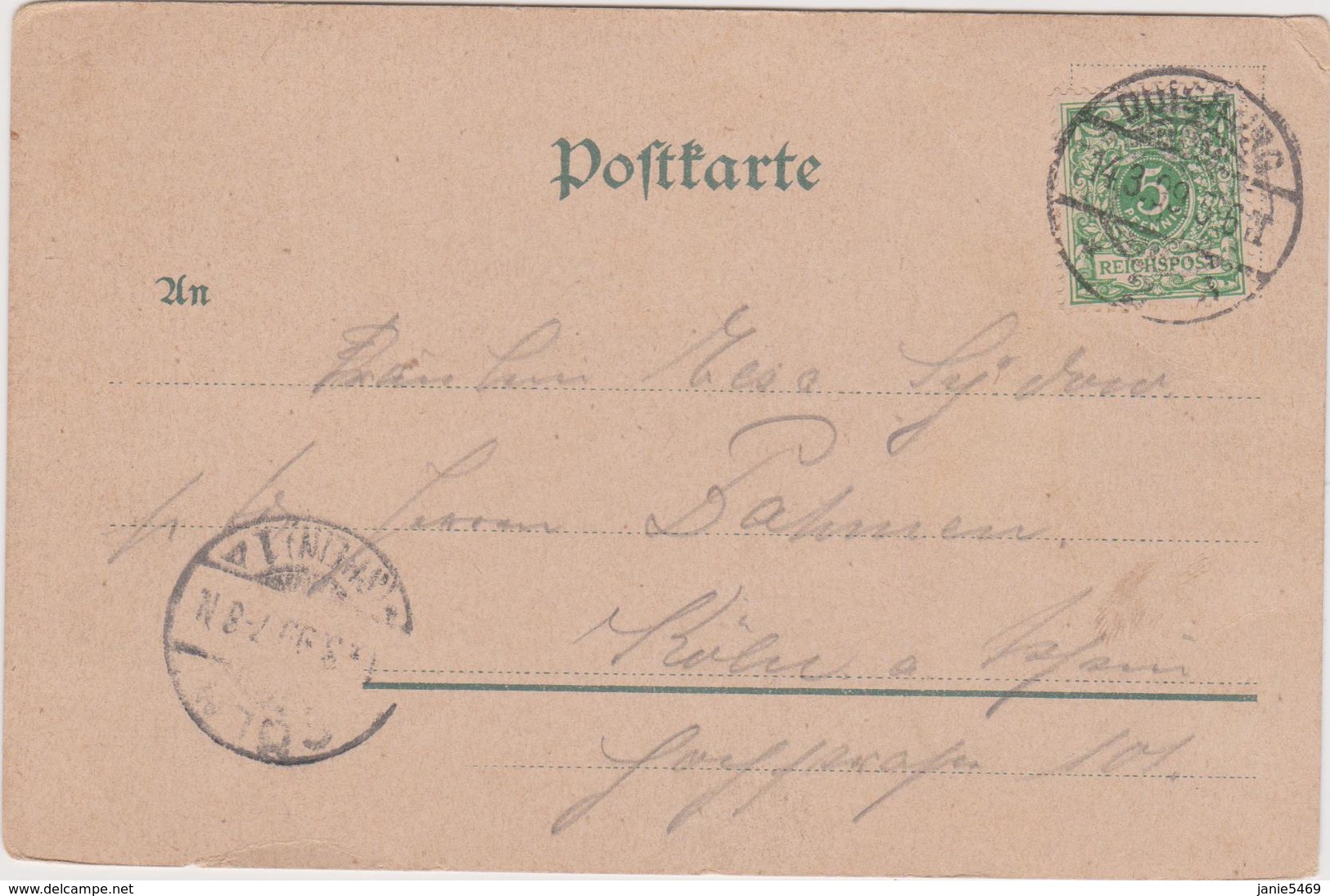 Germany 1899 Postcard ,used - Covers & Documents