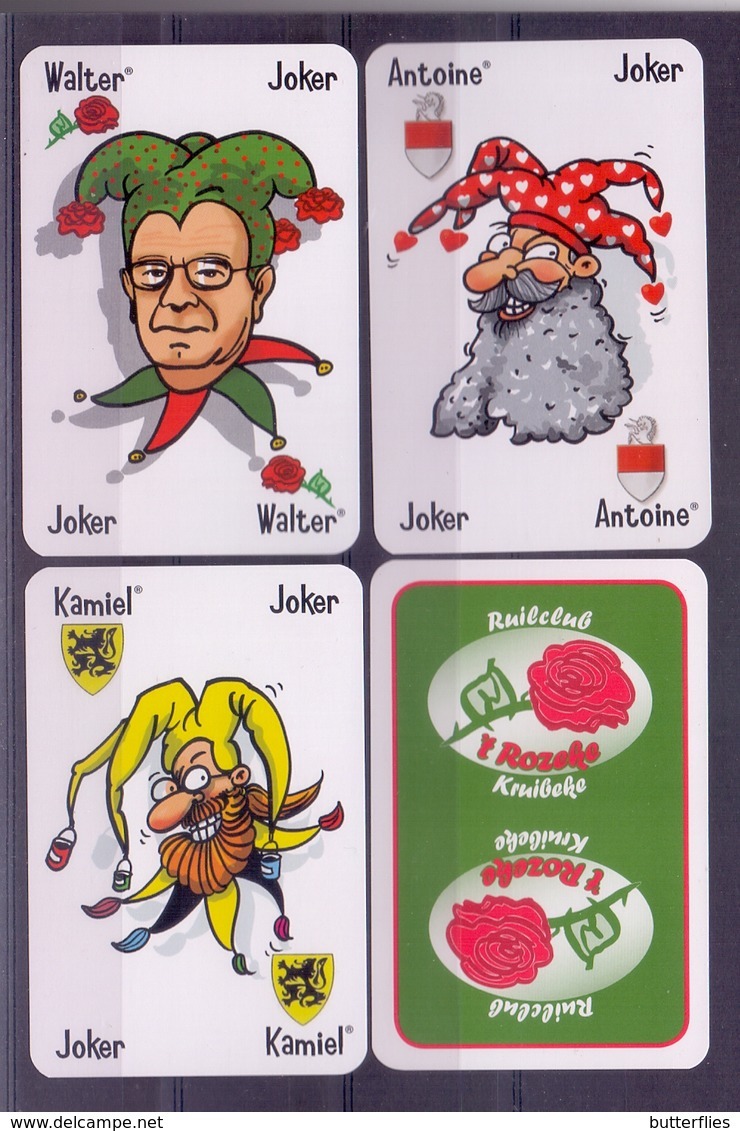 Belgie - Speelkaarten - ** 3 Jokers - Kruibeke  't Rozeke ** Beperkte Uitgifte - Cartes à Jouer Classiques