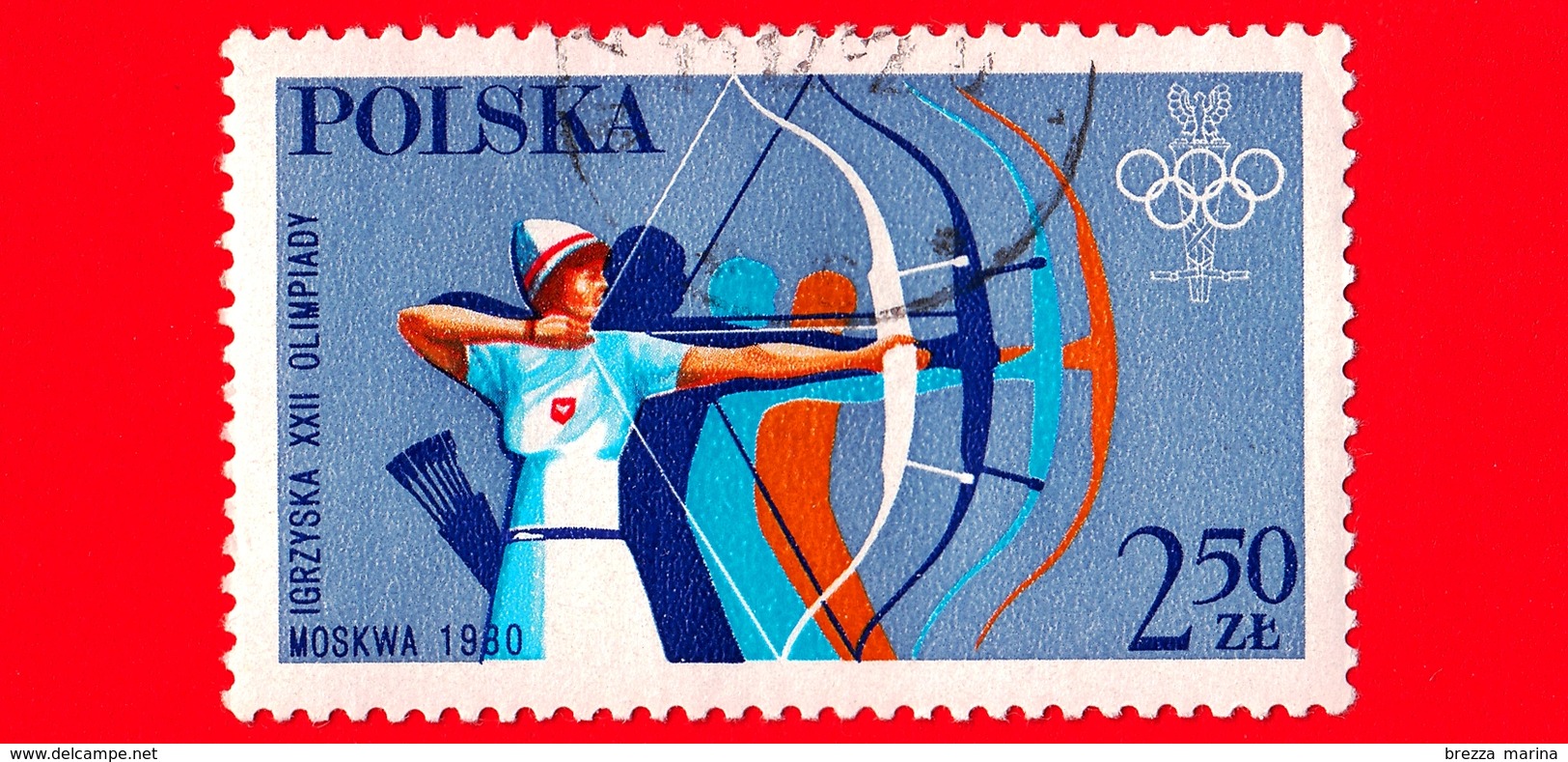 POLONIA - POLSKA - Nuovo Oblit. - 1980 - Giochi Olimpici 1980 - Mosca - Tiro Con L'arco - 2.50 - Nuovi