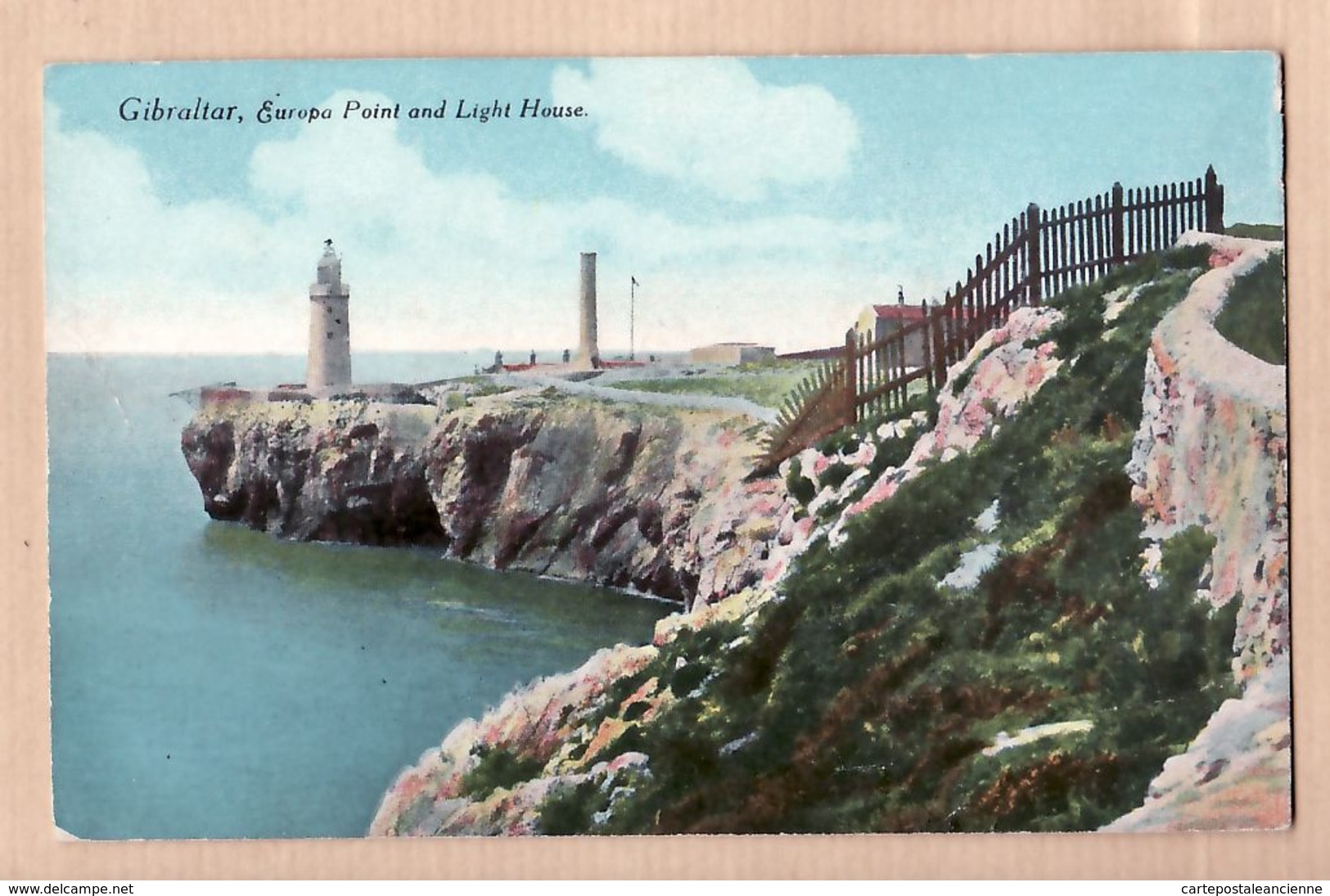 Eus026 GIBRALTAR Europa Point And Light-House Faro Phare 1915s ¤ Litho Color MILLAR LANG N°15 - Gibraltar