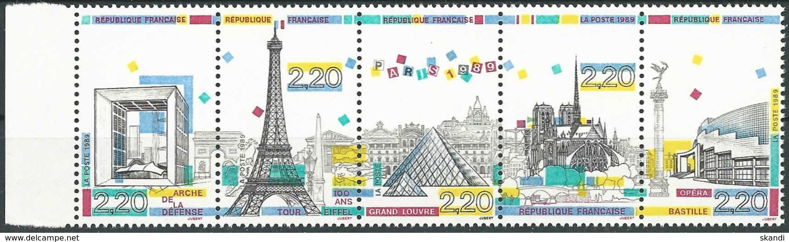 FRANKREICH 1989 Mi-Nr. 2710/14 ** MNH - Ungebraucht