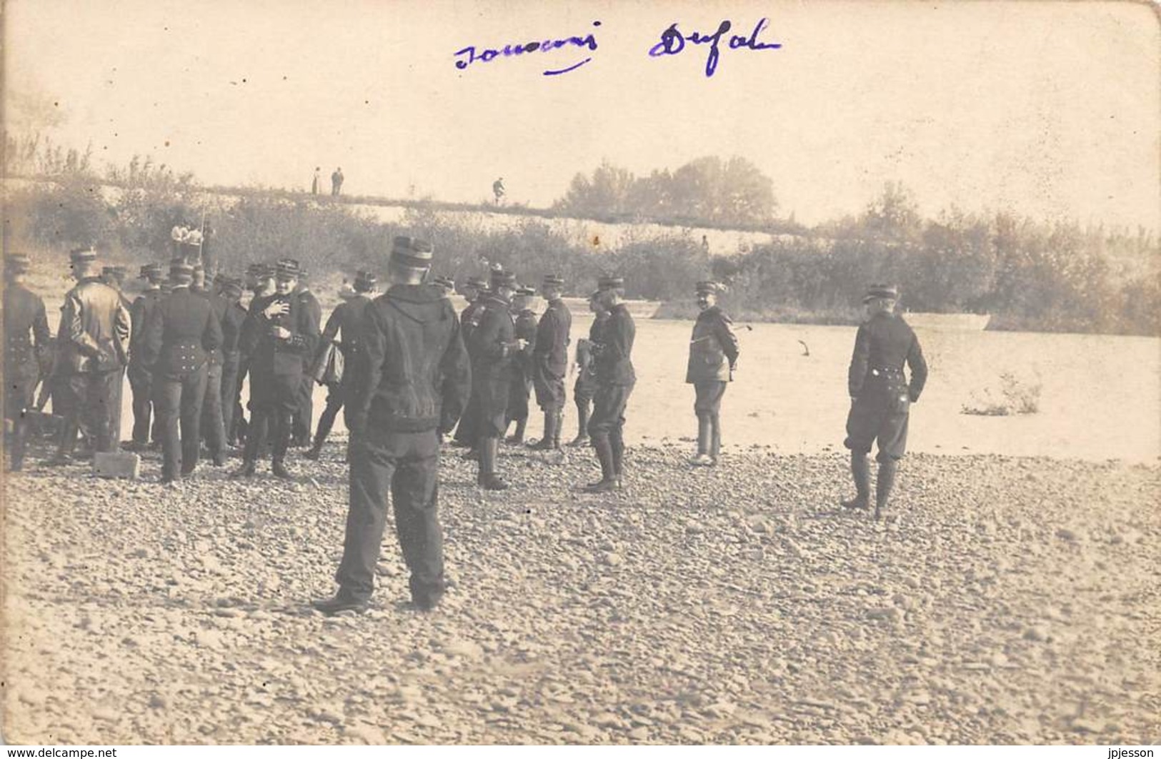 VAUCLUSE  84  AVIGNON  MILITARIA - CARTE PHOTO  REGIMENT DU GENIE, MANOEUVRE DE PONTAGE SUR LE RHONE - Avignon