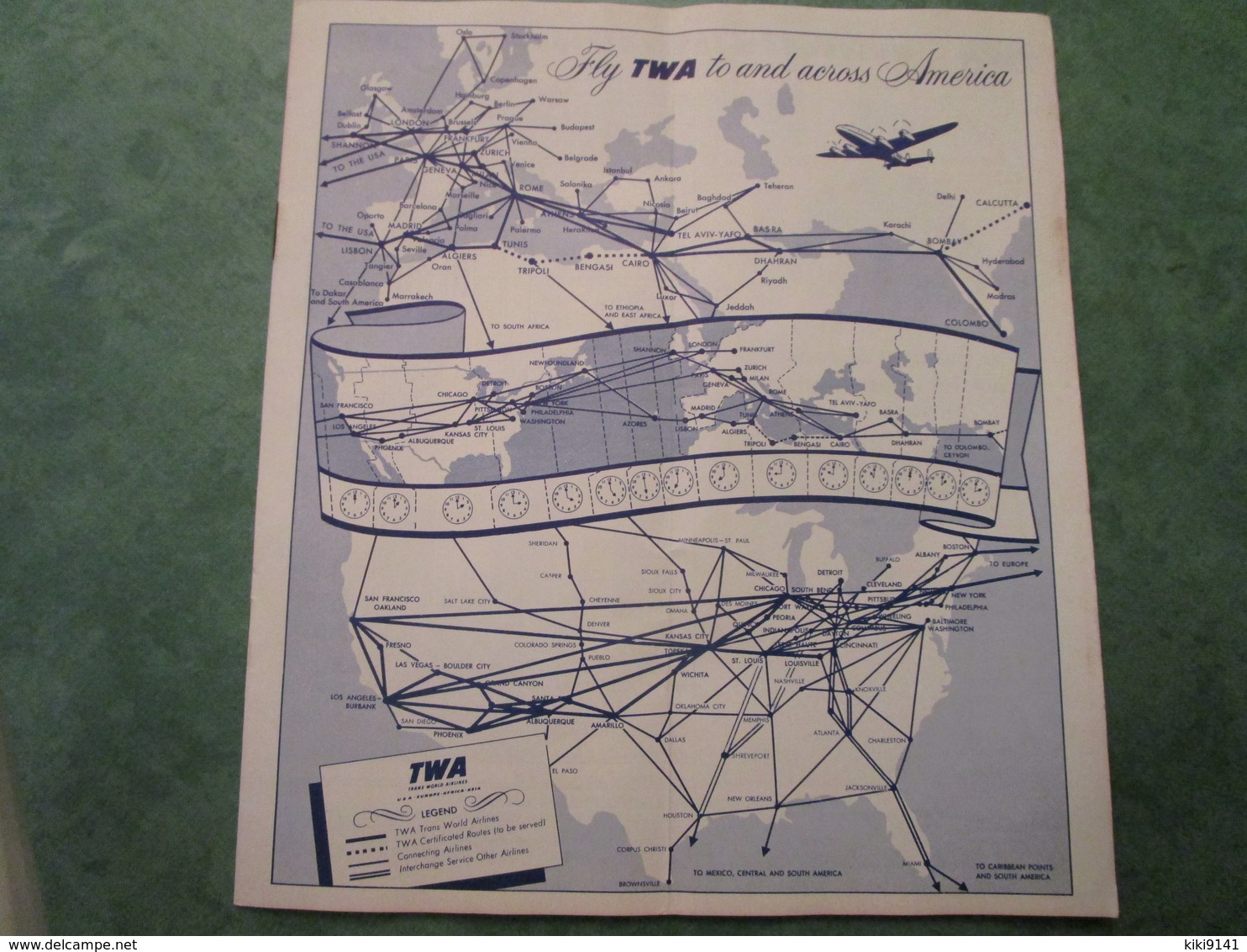 TWA - Fly To And Across The U.S.A. On ONE AIRLINE! - Effective November 1, 1953 (12 Pages) - Horaires