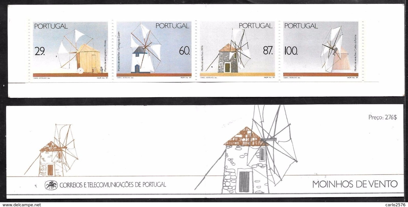 PORTUGAL 1989 Windmills Booklet Mnh** ( Ref.492) - Carnets