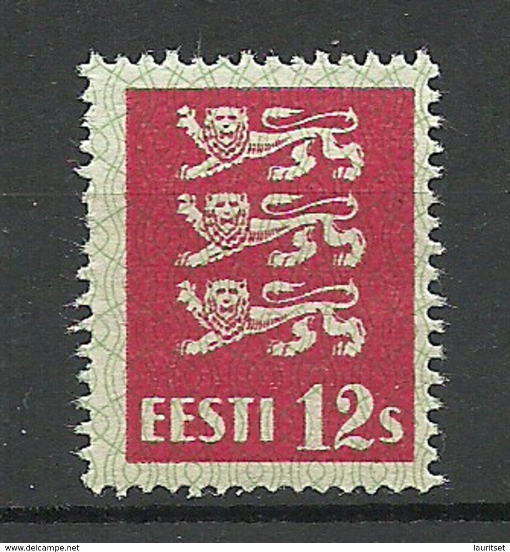 ESTLAND Estonia 1928 Michel 80 Thin Paper Type MNH - Estonie