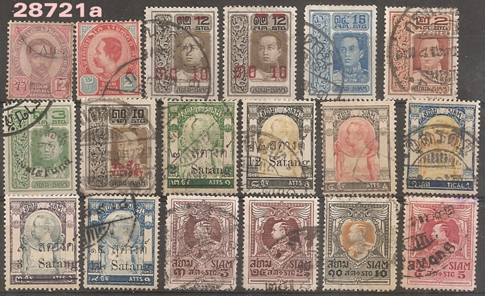 Lot De 31 Timbres Oblitérés - VC: 71.75 Eur. - Siam