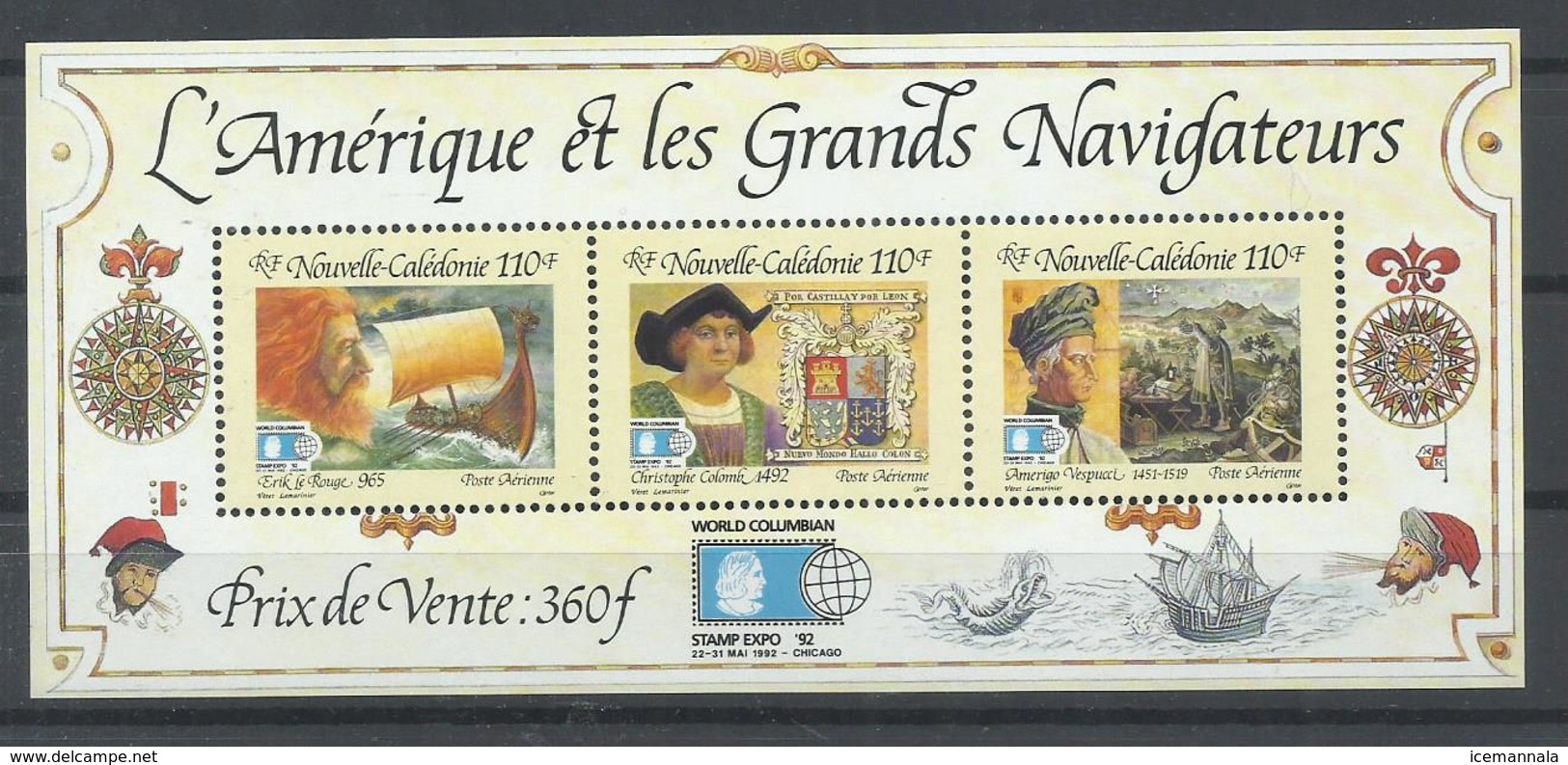 NUEVA CALEDONIA YVERT H/B  14   MNH  ** - Hojas Y Bloques