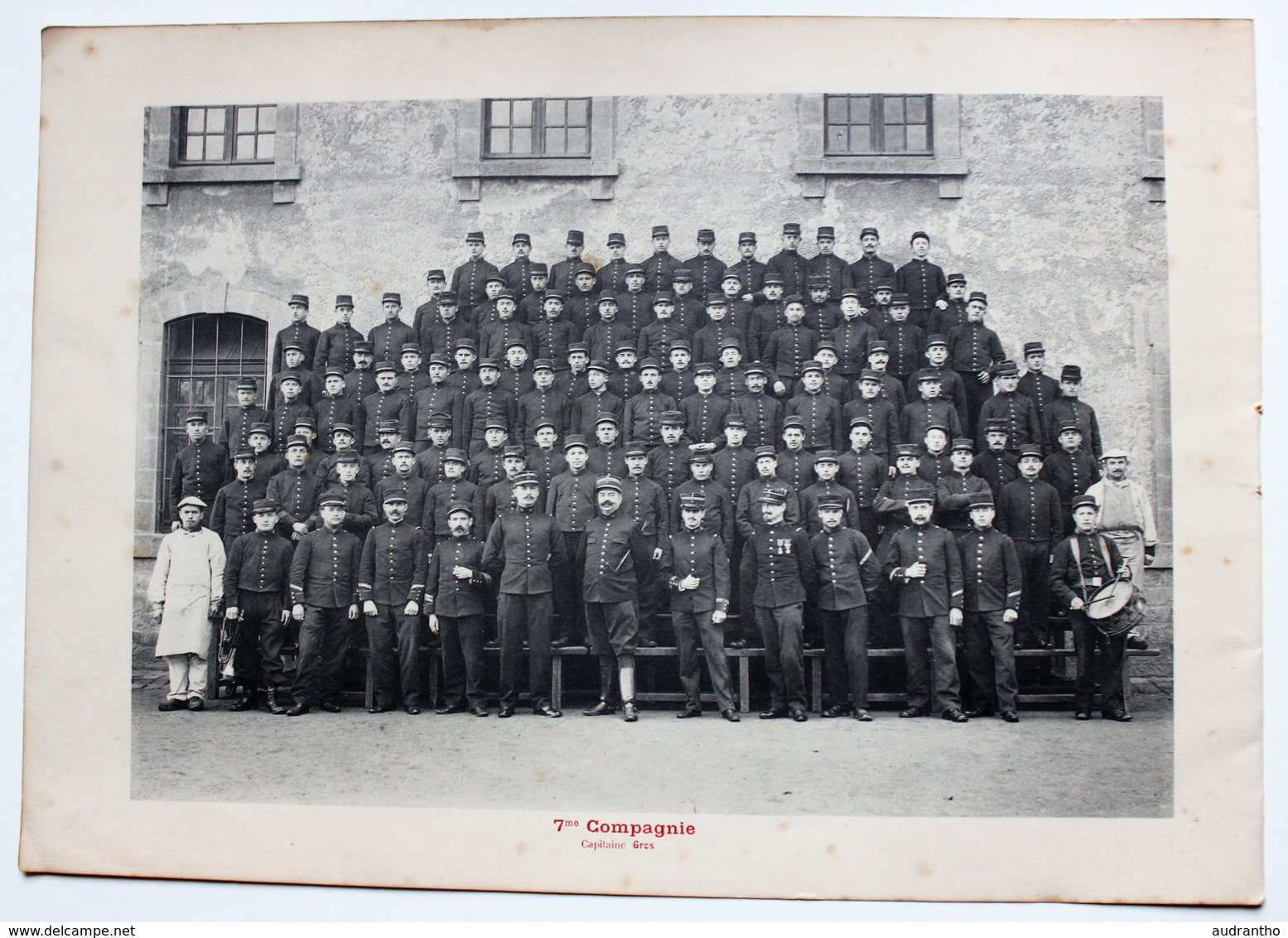 Phototypie 71 RI Régiment D'infanterie 7ème Et 8ème Compagnie Capitaine Maurier Et Gros - Dokumente