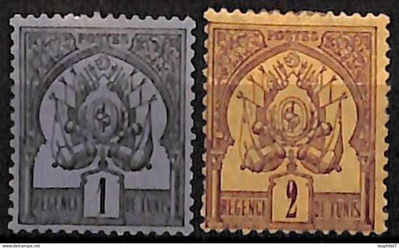 [827857]Tunisie 1888-93 - N° 1/2, 1c Et 2c Bon état Mais Peu De Gomme, Colonies - Unused Stamps