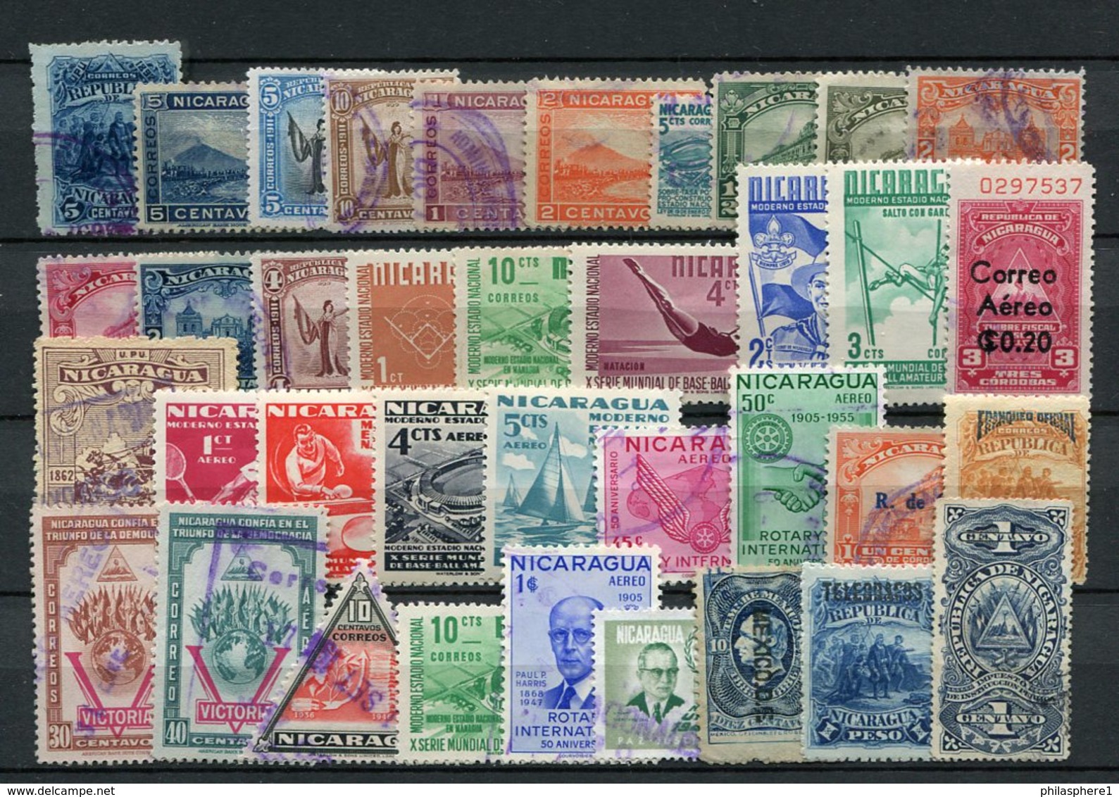 Nicaragua Lot       O  Used + **  MNH      (058) - Nicaragua