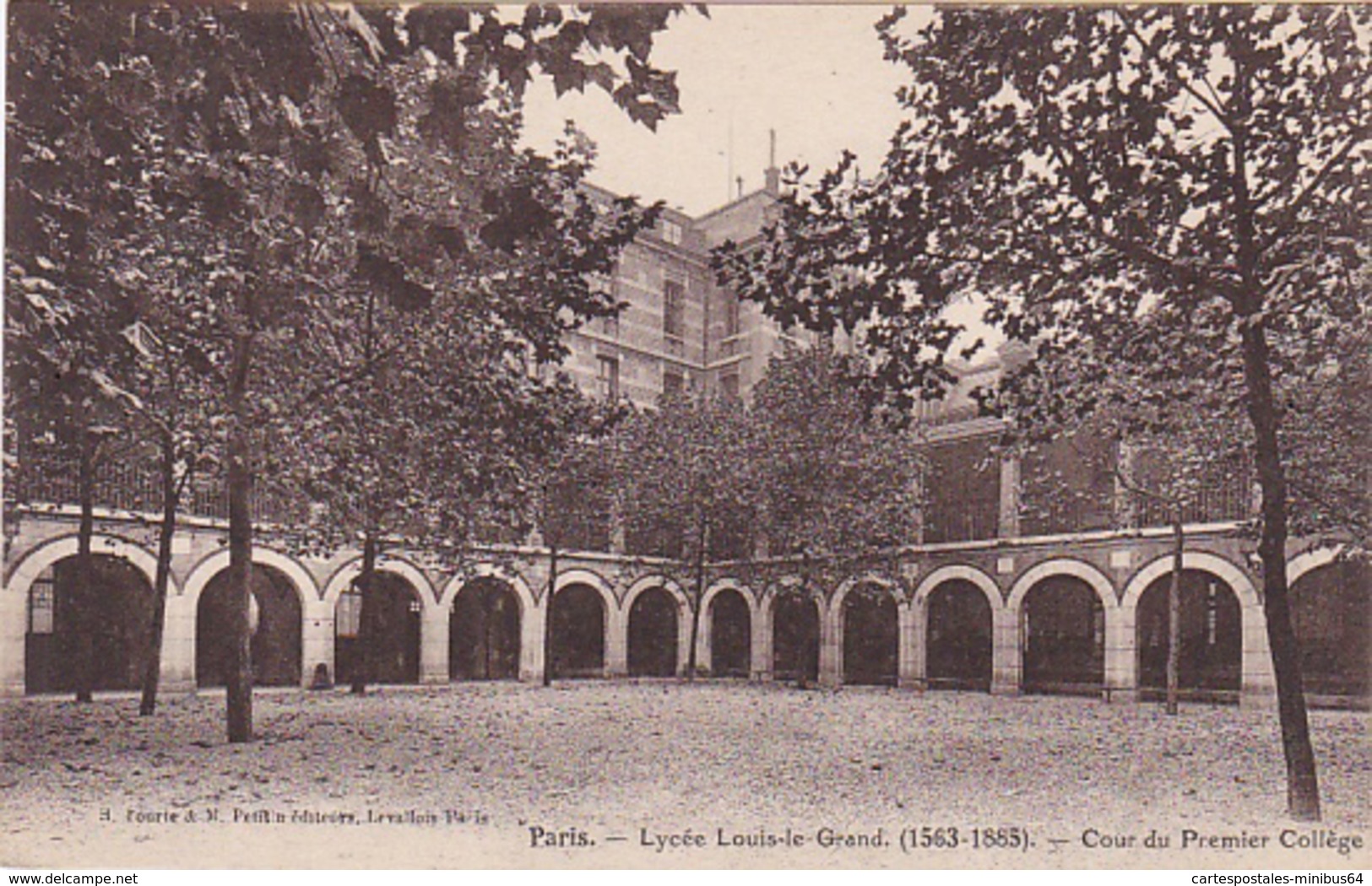 ENSEIGNEMENT - ECOLES - PARIS (75) - Lycée Louis Le Grand - Cour Du Premier Collège - 1935 - Tourte Et Petetin - Enseignement, Ecoles Et Universités