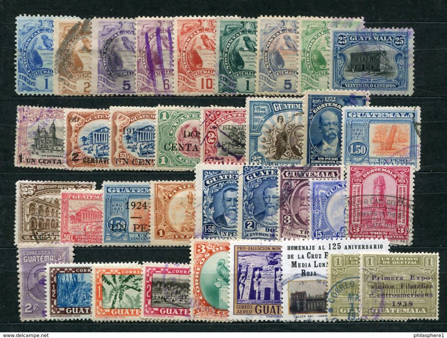 Guatemala Lot       O  Used + *  Unused      (059) - Guatemala