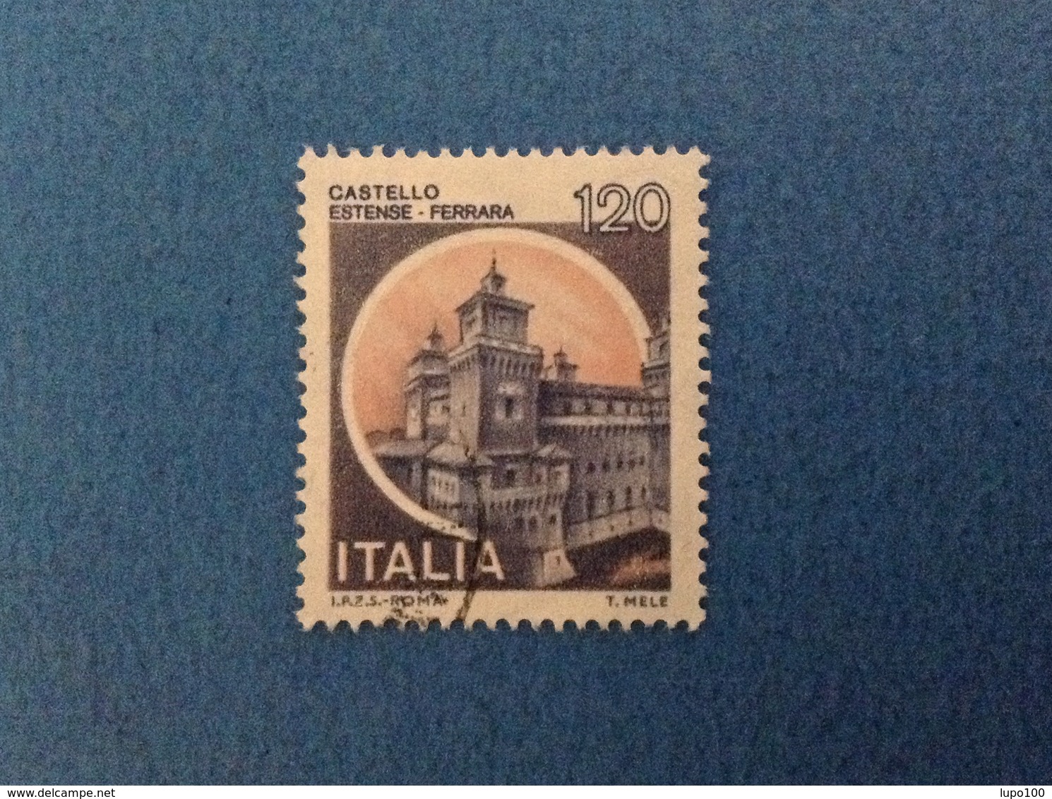 1980 ITALIA FRANCOBOLLI CASTELLI USATO STAMP USED 120 LIRE CASTELLO ESTENSE FERRARA - 1971-80: Gebraucht