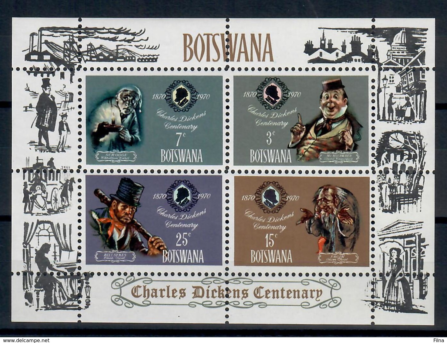BOTSWANA 1970 - CHARLES DICKENS - FGL - MNH ** - Botswana (1966-...)