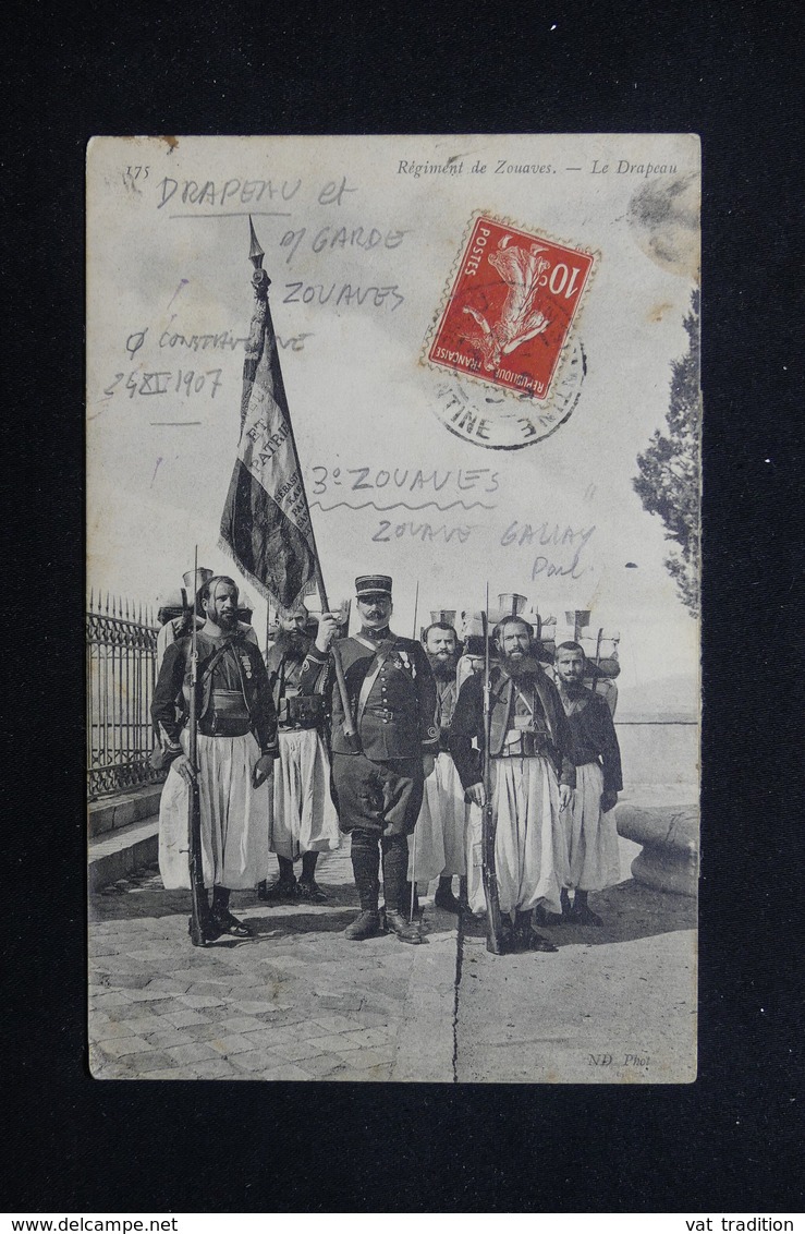MILITARIA - Carte Postale - Régiment De Zouaves - Le Drapeau - L 22560 - Regiments