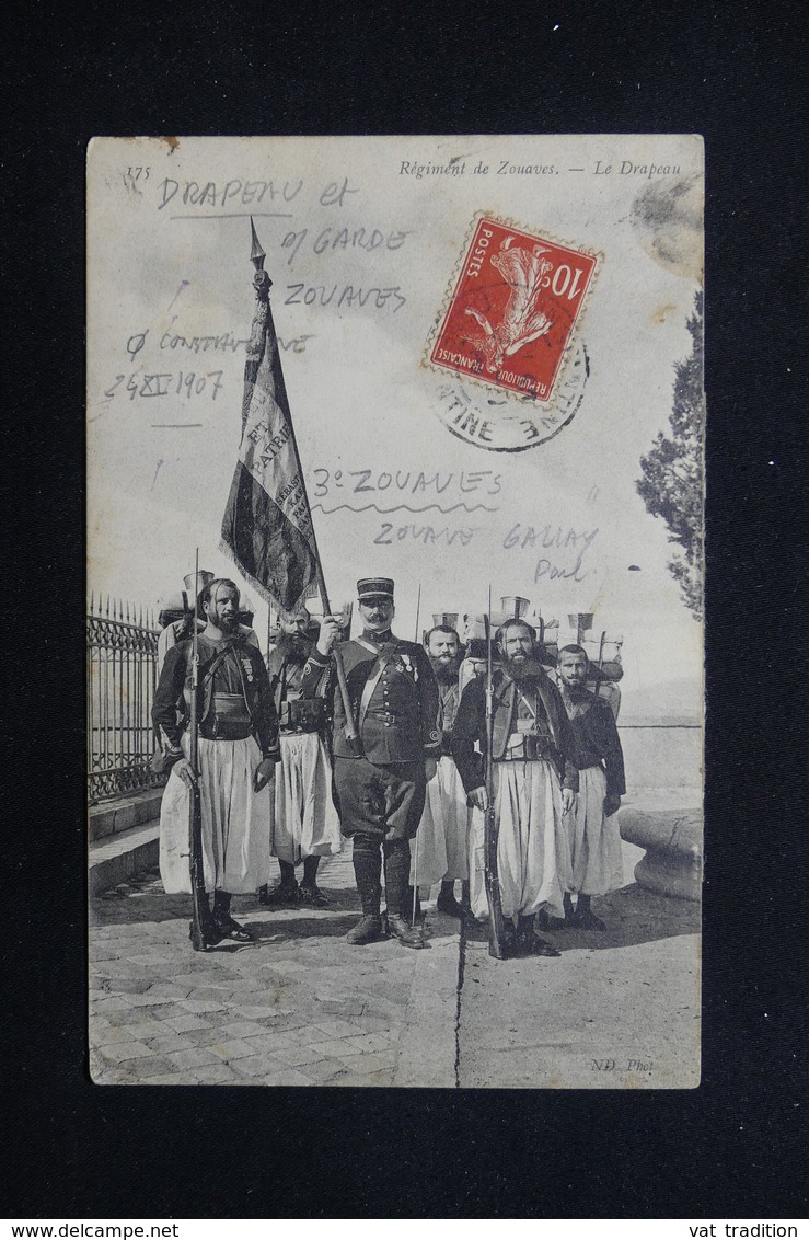 MILITARIA - Carte Postale - Régiment De Zouaves - Le Drapeau - L 22560 - Reggimenti