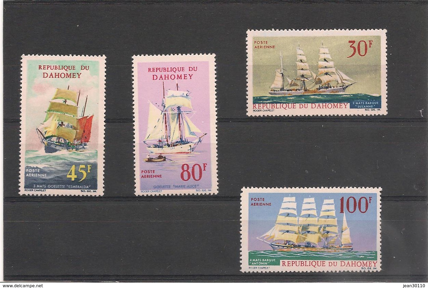 DAHOMEY Année 1967 Bateaux P.A. N° Y/T : 55/58** - Bénin – Dahomey (1960-...)