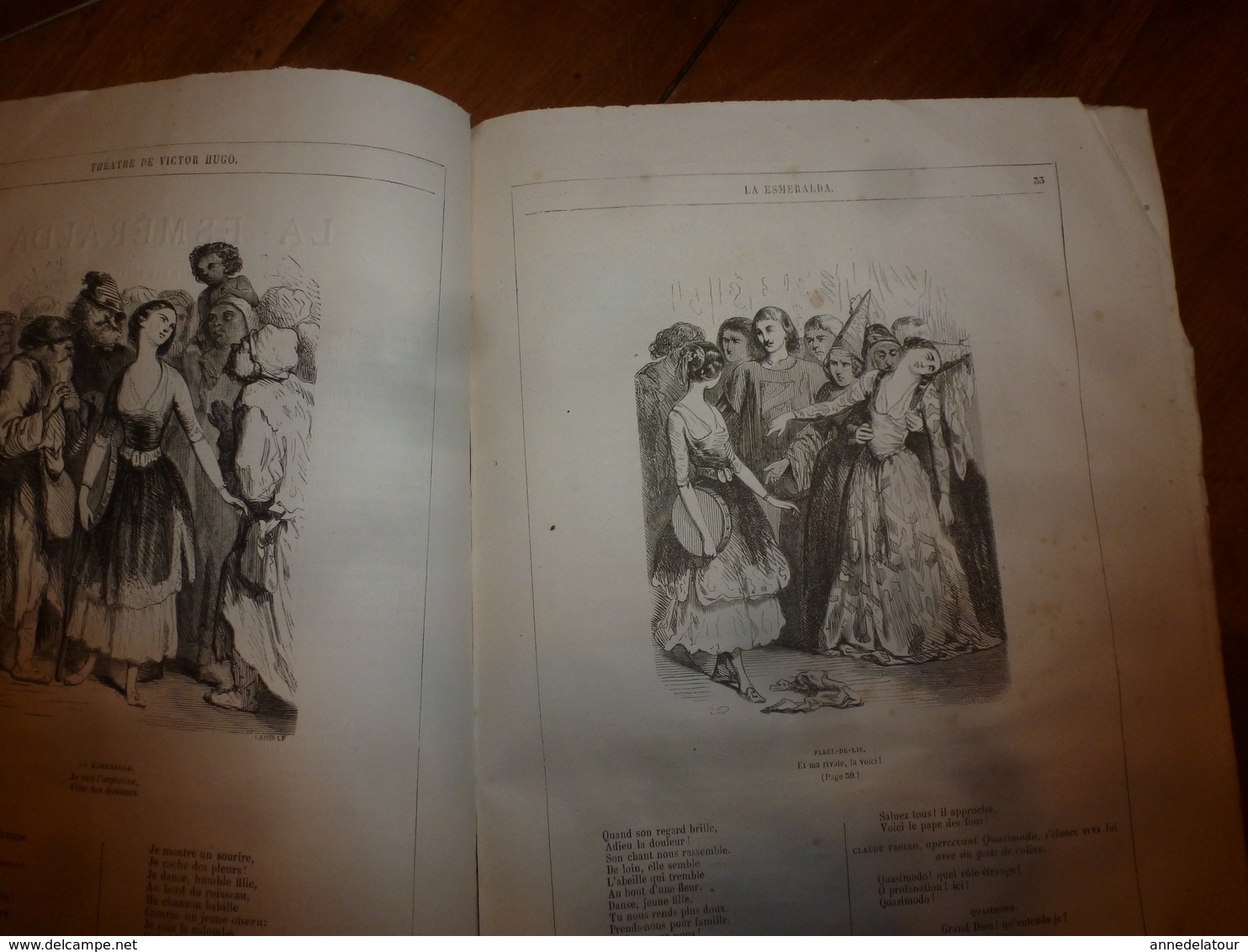 MARIE TUDOR -La Esmeralda ,par Victor Hugo -18 dessins par Foulquier,G. Séguin et Riou - Edition J. Hetzel (ill Beaucé)