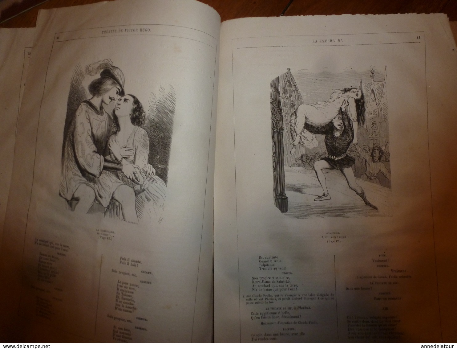 MARIE TUDOR -La Esmeralda ,par Victor Hugo -18 dessins par Foulquier,G. Séguin et Riou - Edition J. Hetzel (ill Beaucé)