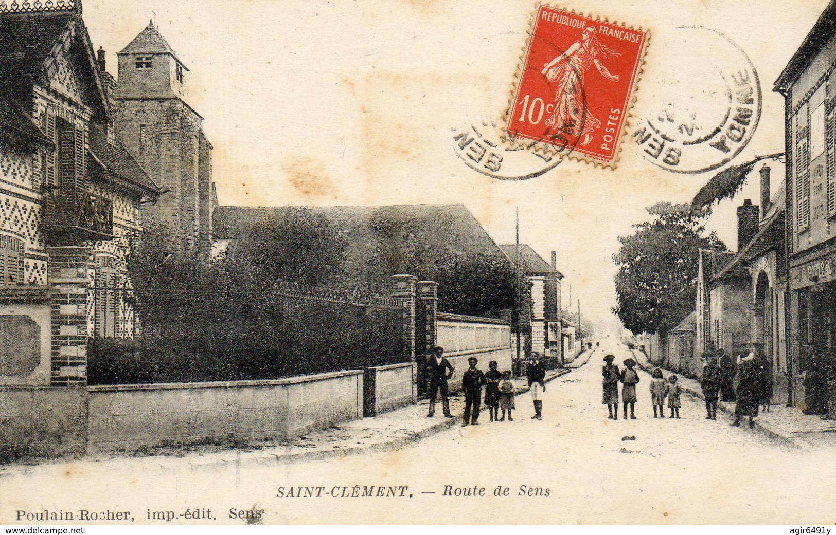 - St CLEMENT (89) - Route De Sens  (bien Animée)   -18035- - Saint Clement