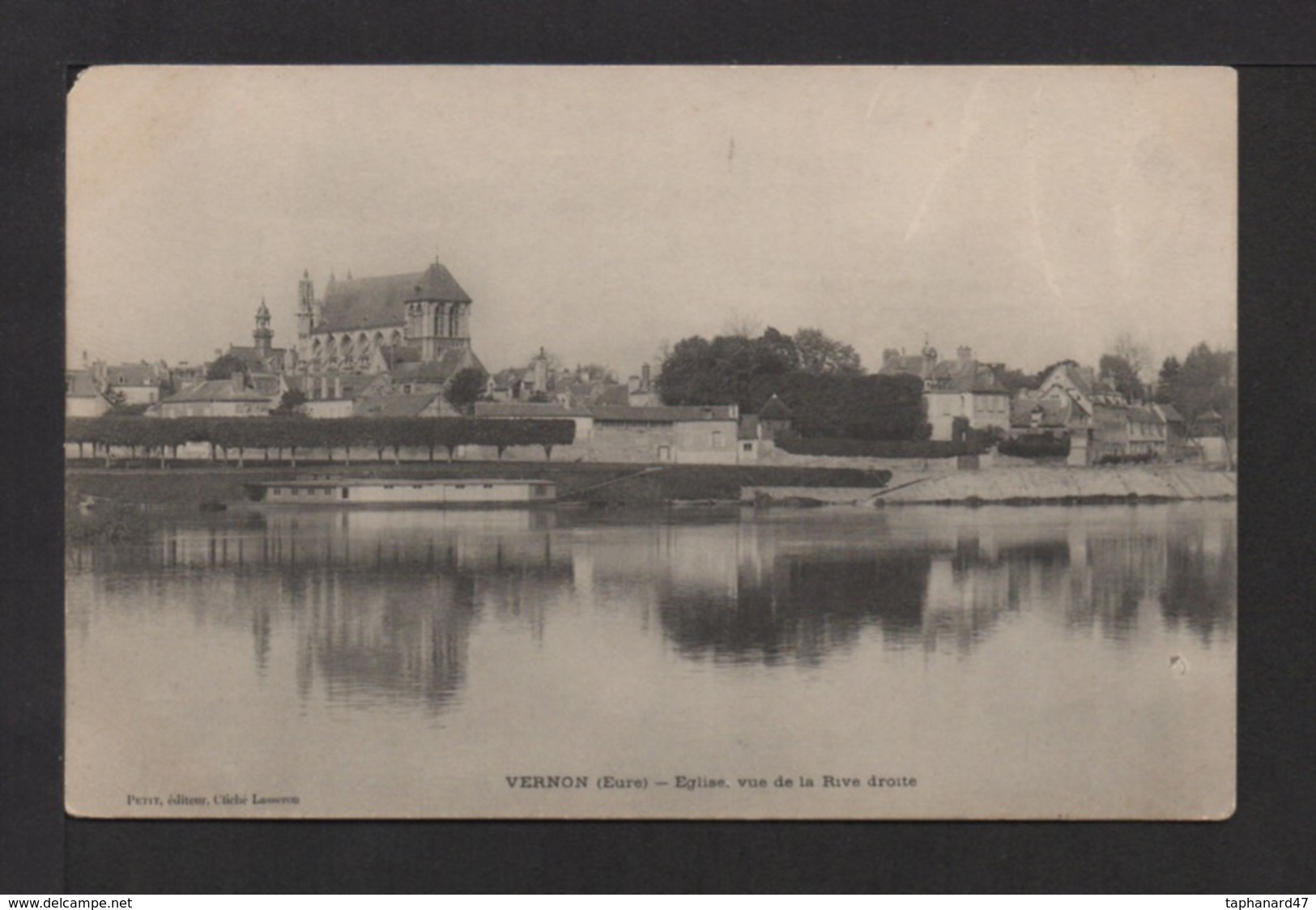 CPA. Dépt.27. VERNON . Église Vue De La Rive Droite . - Vernon