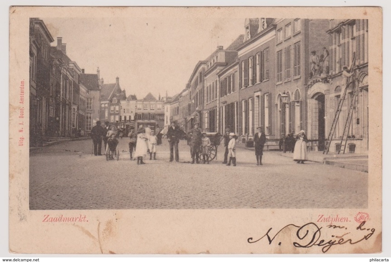 Zutphen - Zaadmarkt Met Volk - 1902 - Zutphen