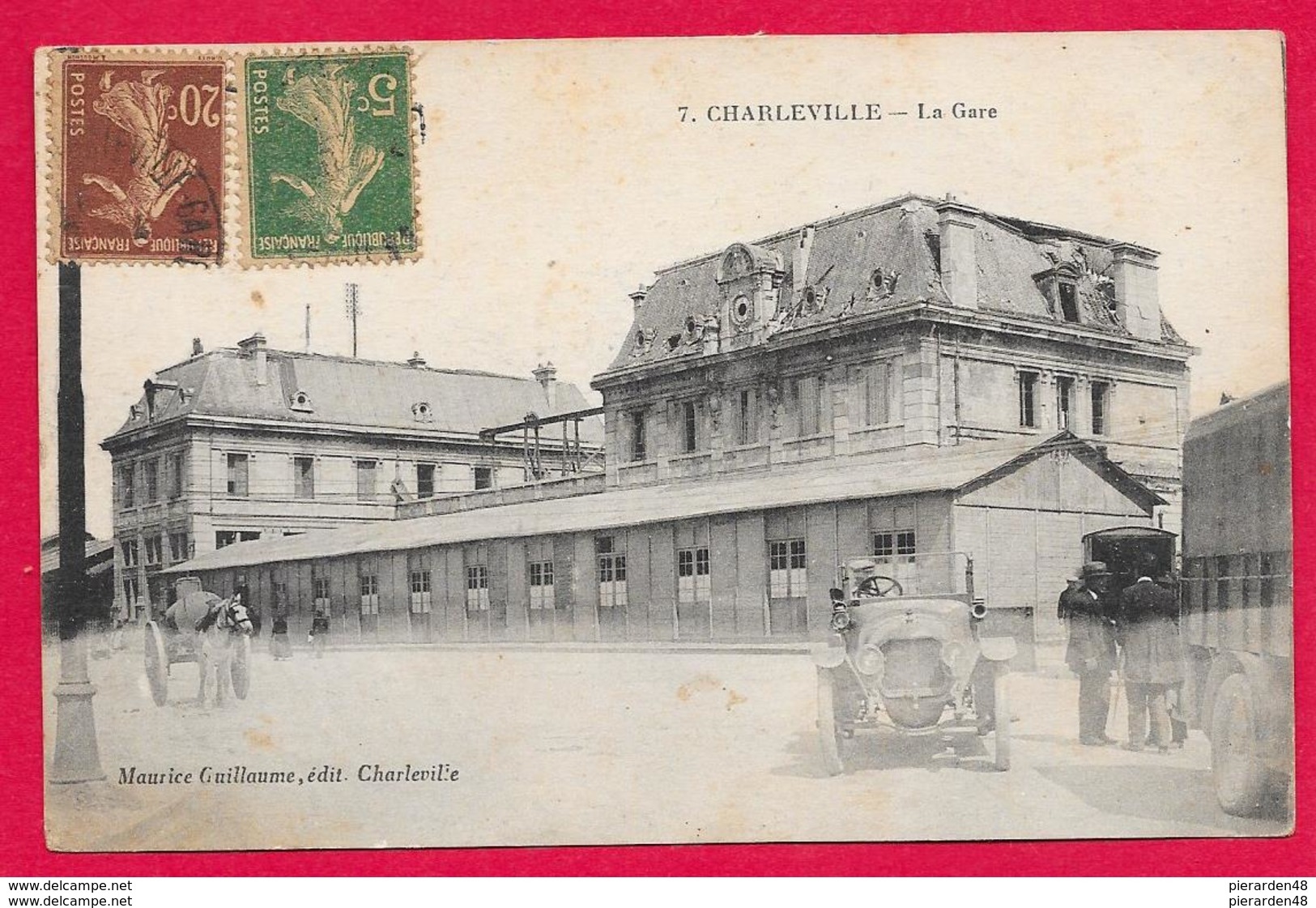 08-Charleville-La Gare  -cpa écrite - Charleville