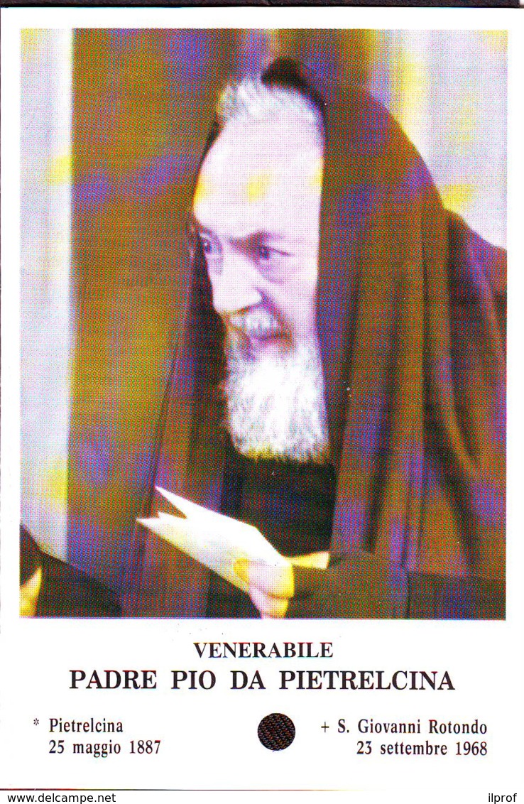 Reliquia Venerabile Padre Pio Con Foglio In Mano, Santino Pieghevole Con Preghiera - Religione & Esoterismo