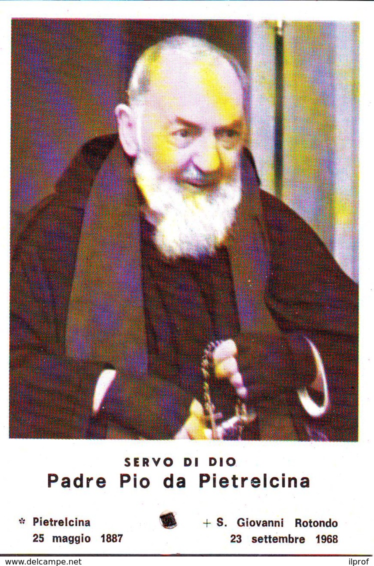 Reliquia Servo Di Dio Padre Pio Con Rosario, Santino Pieghevole Con Preghiera - Religione & Esoterismo