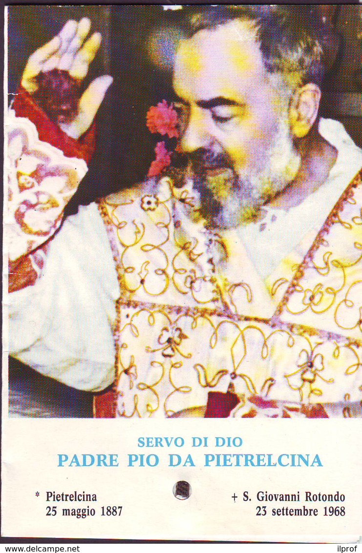 Reliquia Servo Di Dio Padre Pio  Mano In Alto, Santino Pieghevole Con Preghiera - Religione & Esoterismo