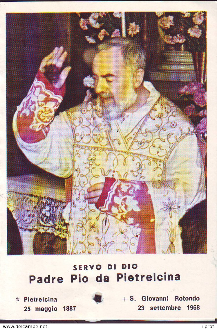 Reliquia Servo Di Dio Padre Pio  Benedicente, Santino Pieghevole Con Preghiera - Religione & Esoterismo