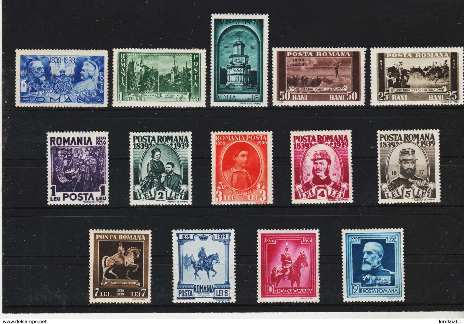 1939 - Centenaire King Carol I Mi No 569/582  MNH - Ungebraucht