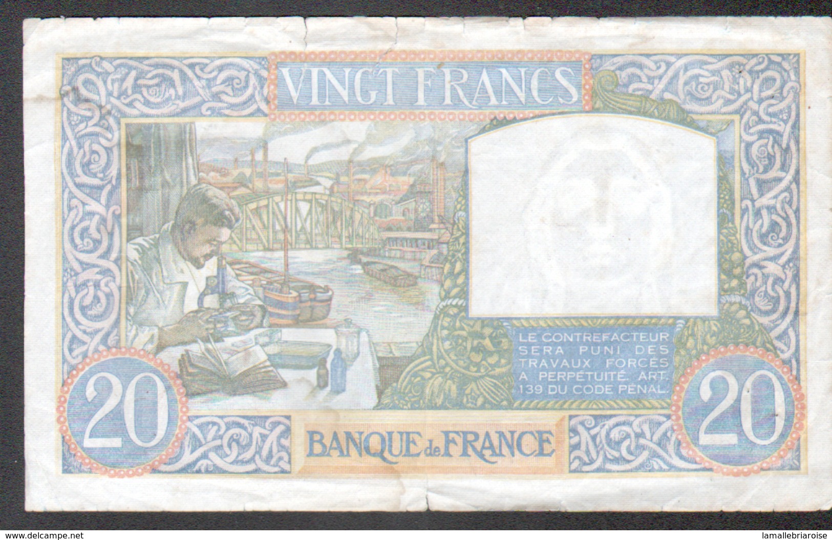 Billet 20 Francs Type Science Et Travail, OO.8=5=1941, Alphabet N4022 N°799 - 20 F 1939-1942 ''Science Et Travail''