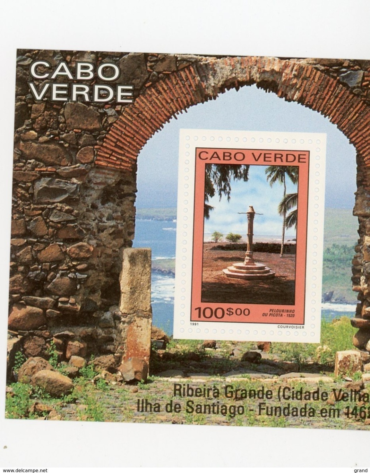 Cap Vert-Cabo Verde-1991-Ville De Ribeira-monument-YT B15***MNH - Cap Vert