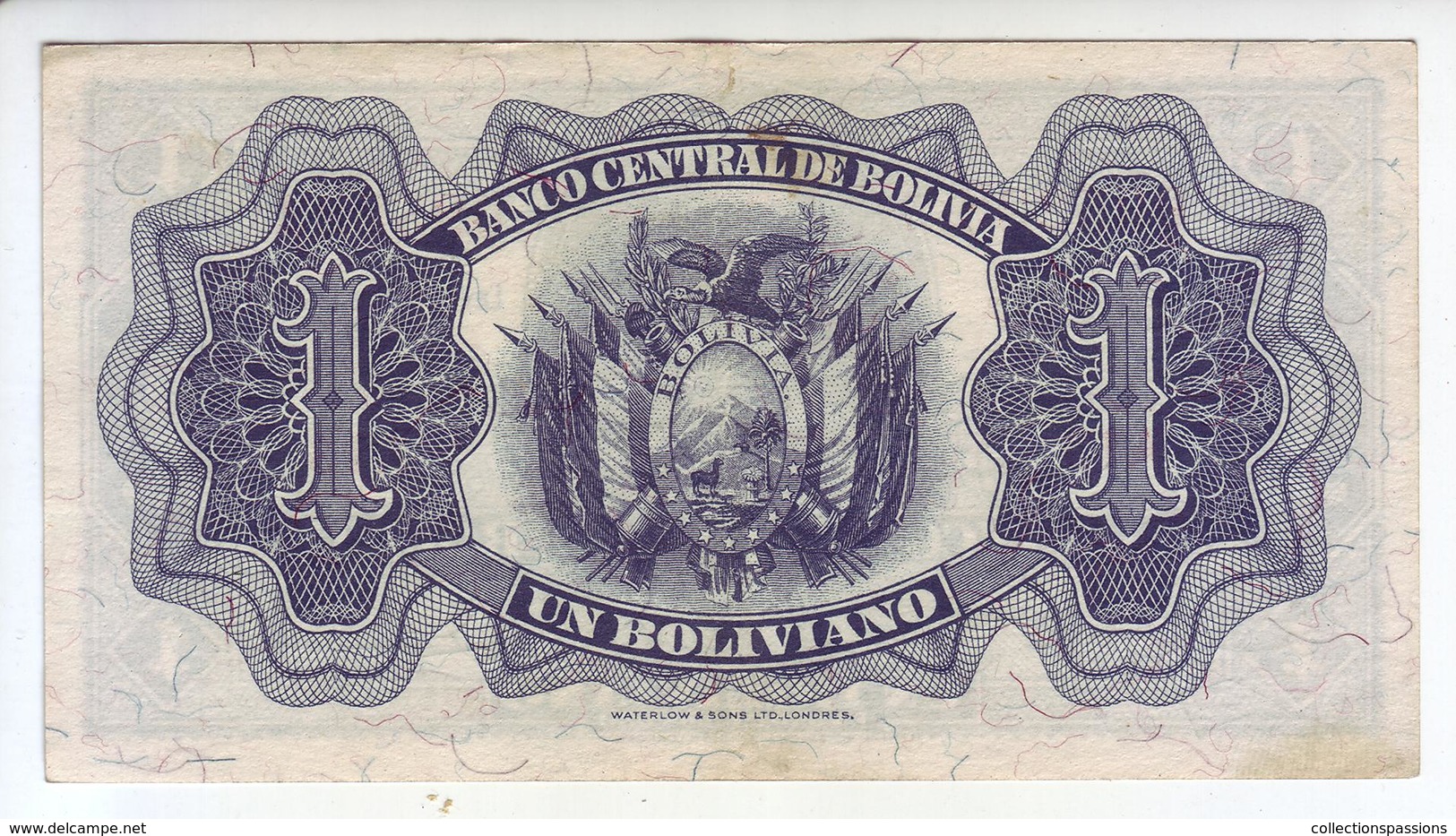 BOLIVIE - Billet De 1 Boliviano. 20.07.28. Pick:128. SUP+ - Bolivië