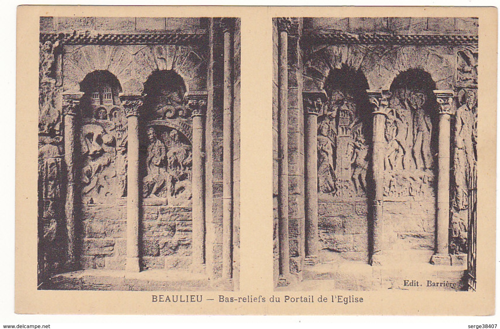 Beaulieu - Bas Reliefs Du Portail De L'église # 4-18/8 - Sonstige & Ohne Zuordnung