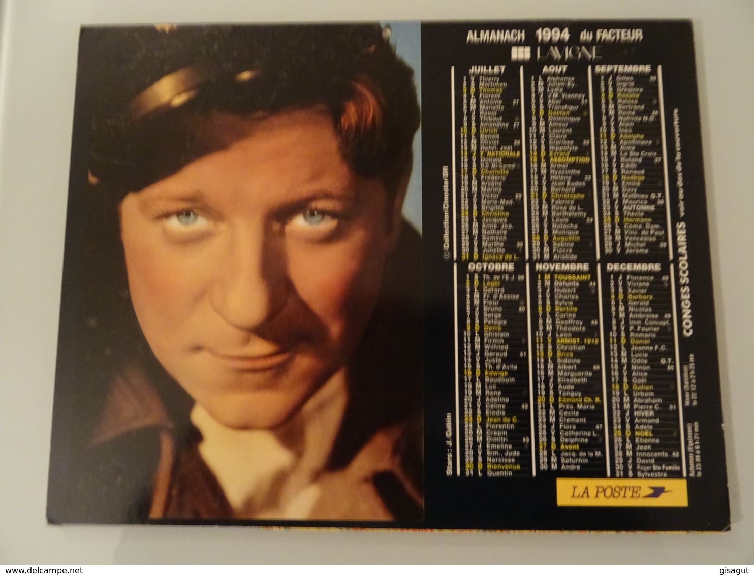 Almanach Du Facteur 1994  Recto  M .  Dietrich  Verso  Jean Gabin - Grand Format : 1991-00